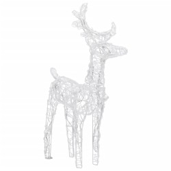 Rennes de Noël 4 pcs 160 LED Blanc froid Acrylique 