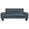 Lit pour chien gris foncé 70x45x30 cm tissu 