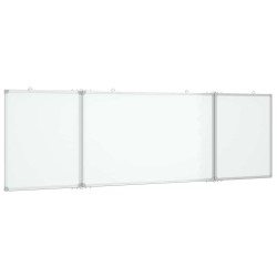 Tableau blanc magnétique pliable 200x60x1,7 cm aluminium 