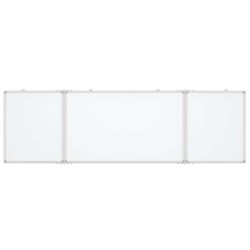 Tableau blanc magnétique pliable 200x60x1,7 cm aluminium 