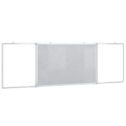 Tableau blanc magnétique pliable 200x60x1,7 cm aluminium 
