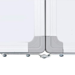 Tableau blanc magnétique pliable 200x60x1,7 cm aluminium 