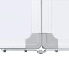 Tableau blanc magnétique pliable 200x60x1,7 cm aluminium 
