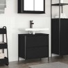 Meuble de salle de bain lavabo tiroirs chêne noir 60x34,5x60 cm 