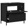 Meuble de salle de bain lavabo tiroirs chêne noir 60x34,5x60 cm 