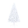 Demi-arbre de Noël artificiel pré-éclairé et boules blanc 180cm 