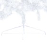 Demi-arbre de Noël artificiel pré-éclairé et boules blanc 180cm 