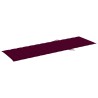 Chaise longue avec coussin bordeaux Bois de pin imprégné 