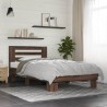 Cadre de lit sans matelas chêne marron 75x190 cm 
