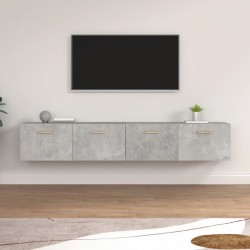 Armoires murales 2 pcs Gris béton 100x36,5x35 cm 