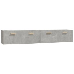Armoires murales 2 pcs Gris béton 100x36,5x35 cm 