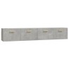 Armoires murales 2 pcs Gris béton 100x36,5x35 cm 