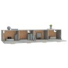 Armoires murales 2 pcs Gris béton 100x36,5x35 cm 
