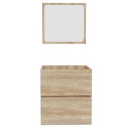 Armoire de bain avec miroir chêne sonoma bois d'ingénierie 