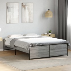 Cadre de lit sans matelas sonoma gris 120x200 cm 