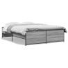 Cadre de lit sans matelas sonoma gris 120x200 cm 