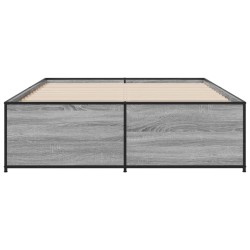 Cadre de lit sans matelas sonoma gris 120x200 cm 