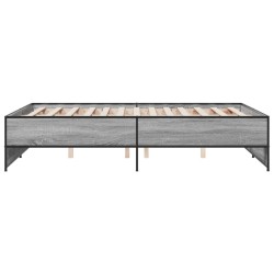 Cadre de lit sans matelas sonoma gris 120x200 cm 