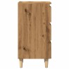 Table de chevet chêne artisanal 40x35x69 cm bois d’ingénierie 