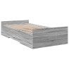 Cadre de lit avec tiroirs sans matelas sonoma gris 100x200 cm 