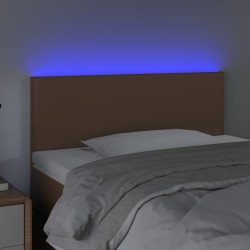 Tête de lit à LED Marron 80x5x78/88 cm Similicuir 