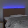 Tête de lit à LED Marron 80x5x78/88 cm Similicuir 