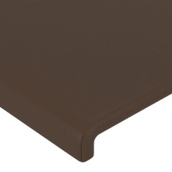 Tête de lit à LED Marron 80x5x78/88 cm Similicuir 