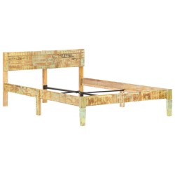 Cadre de lit sans matelas Bois de récupération massif 120x200cm 