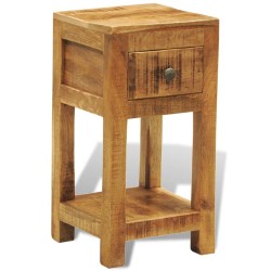 Table de chevet avec 1 tiroir Bois massif de manguier  