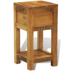 Table de chevet avec 1 tiroir Bois massif de manguier  