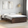 Cadre de lit sans matelas chêne marron 120x200 cm 