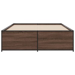 Cadre de lit sans matelas chêne marron 120x200 cm 
