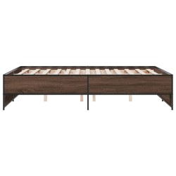 Cadre de lit sans matelas chêne marron 120x200 cm 