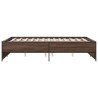 Cadre de lit sans matelas chêne marron 120x200 cm 
