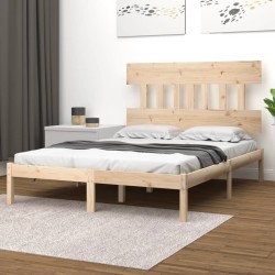 Cadre de lit sans matelas 150x200 cm bois massif 