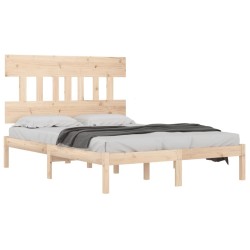 Cadre de lit sans matelas 150x200 cm bois massif 