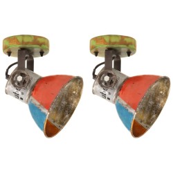Plafonniers industriels 2 pcs Récupérés 17x24 cm E27 
