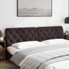 Coussin de tête de lit marron foncé 200 cm tissu 