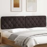 Coussin de tête de lit marron foncé 200 cm tissu 
