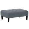 Repose-pied gris foncé 77x55x31 cm velours 