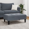 Repose-pied gris foncé 77x55x31 cm velours 