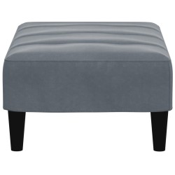 Repose-pied gris foncé 77x55x31 cm velours 