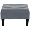 Repose-pied gris foncé 77x55x31 cm velours 