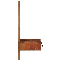 Miroir mural avec tiroirs 60x33x90 cm bois massif d'acacia 