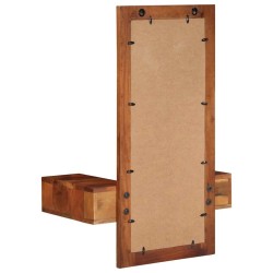 Miroir mural avec tiroirs 60x33x90 cm bois massif d'acacia 