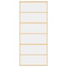 Porte coulissante doré 90x205 cm verre ESG clair et aluminium 
