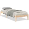 Cadre de lit extra long sans matelas 100x220 cm bois massif pin 