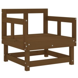 Chaises de jardin lot de 2 marron miel bois massif de pin 