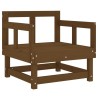 Chaises de jardin lot de 2 marron miel bois massif de pin 