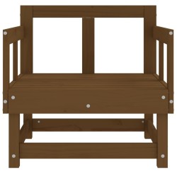 Chaises de jardin lot de 2 marron miel bois massif de pin 